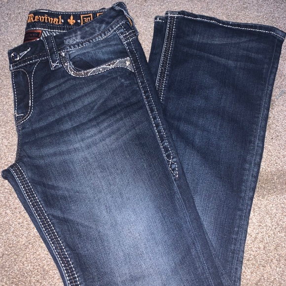 ~Rock Revival Sapphire, Midrise Boot jeans - Picture 2 of 5